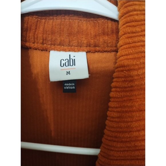 Cabi Double-Breasted Fitted Brown Soft Thick Corduroy Jacket M Boho Academic - Picture 3 of 7